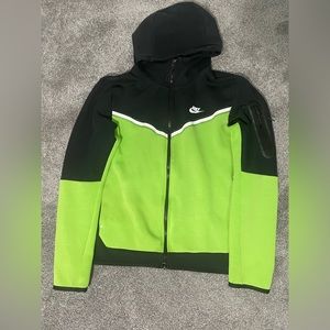 Neon NIKE Tech Zip Up Hoodie